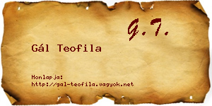 Gál Teofila névjegykártya