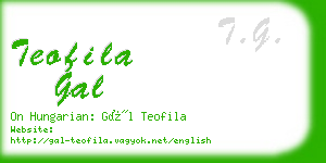 teofila gal business card